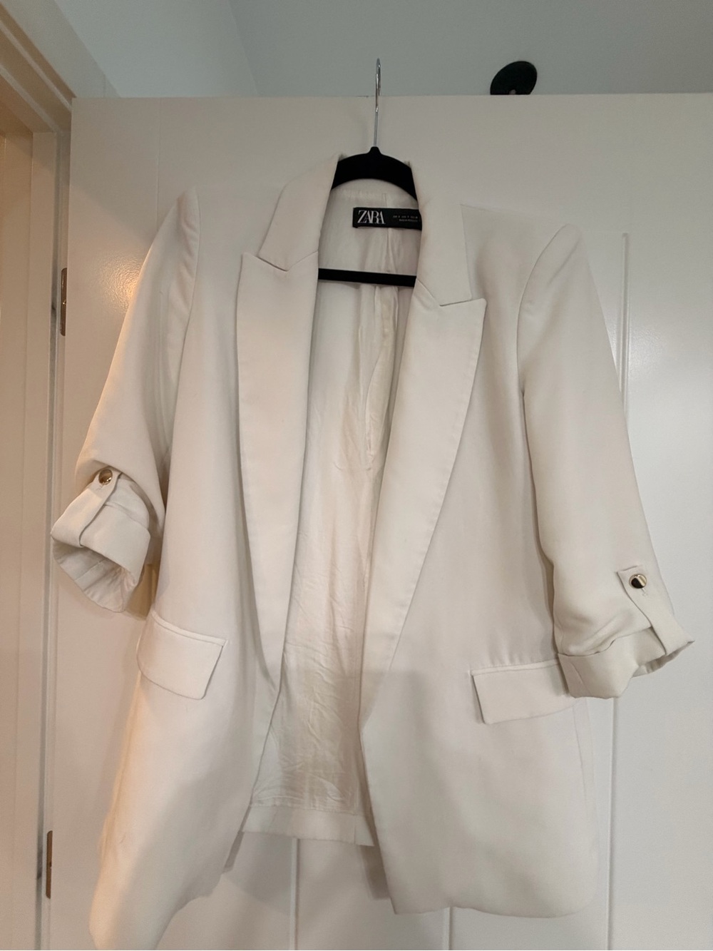 Zara ivory Women's Blazer Jacket